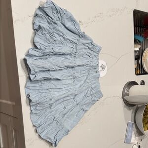 Princess Polly Sky Blue Ruffled Skirt